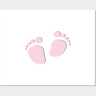 Pink baby feet Posters and Art